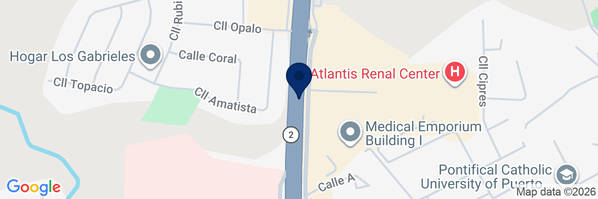 Map showing facility locations